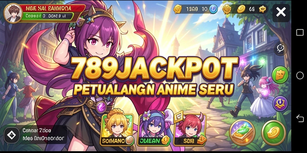Screenshot gameplay 789JACKPOT menampilkan aksi seru dan karakter anime favorit.