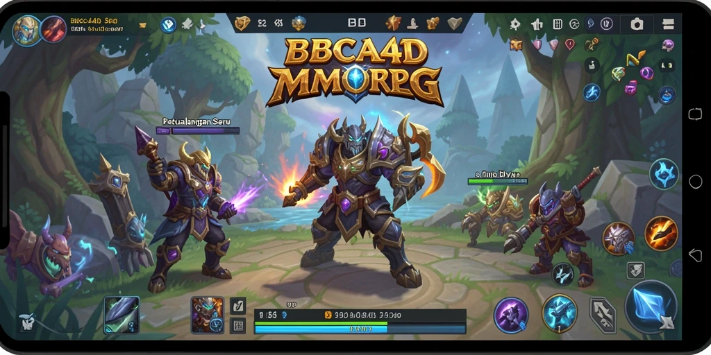 Tangkapan layar utama BBCA4D menunjukkan aksi seru dalam permainan MMORPG.