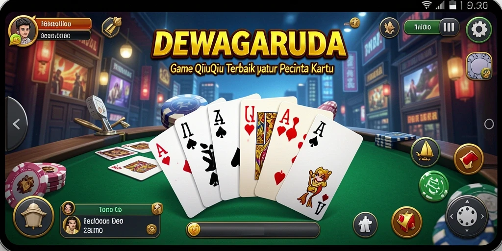 Gameplay seru dari DEWAGARUDA dalam permainan QiuQiu.
