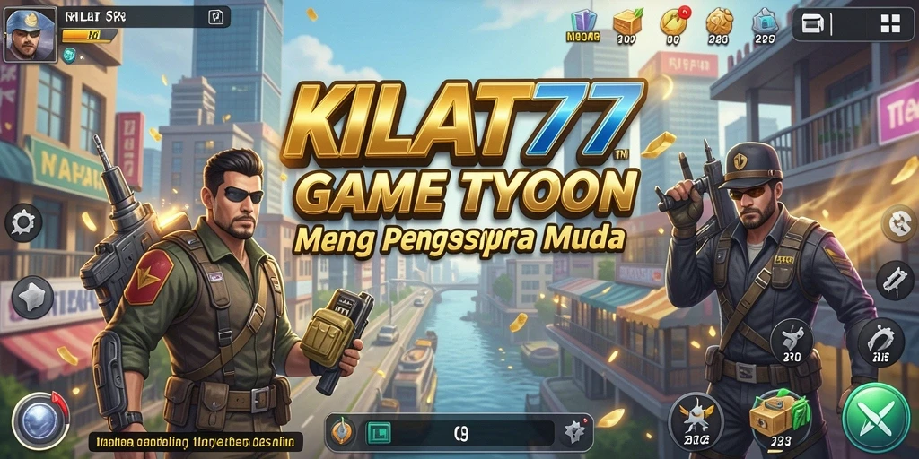 Tampilan gameplay KILAT77 menampilkan berbagai usaha yang dapat dikelola.