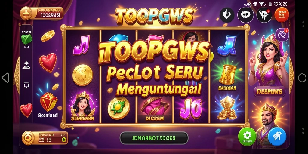 Tangkapan layar TOOPGWS menampilkan aksi seru permainan slot.
