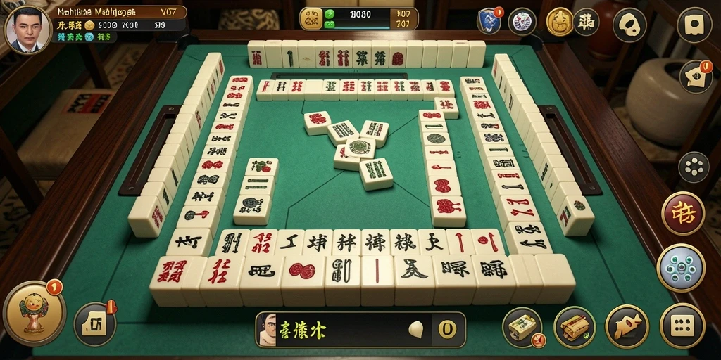 Screenshot gameplay V07 menampilkan ubin Mahjong yang menarik dan tantangan seru.