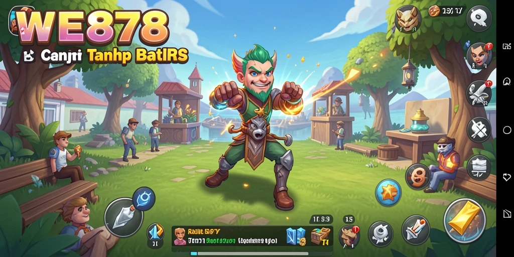 Gameplay WE878 yang seru dan penuh warna di layar.
